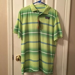 Electric BLUE and GREEN Chaps Dry-Fit POLO Size M